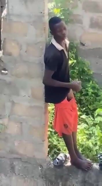 Homeless black guy caught masturbating