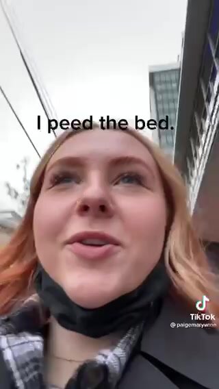 She peed the bed