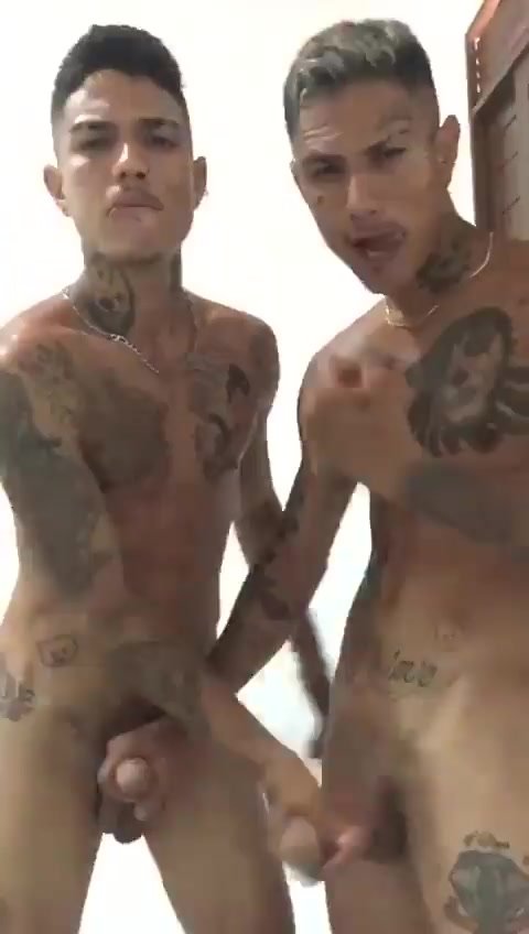 Twin brothers jerking each other with nipple play 