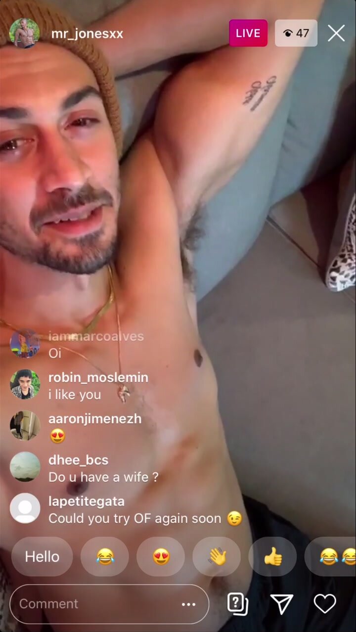 alex showing off on ig armpits and nipples