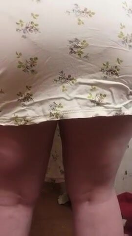 Submissive girl next door poops in her panties