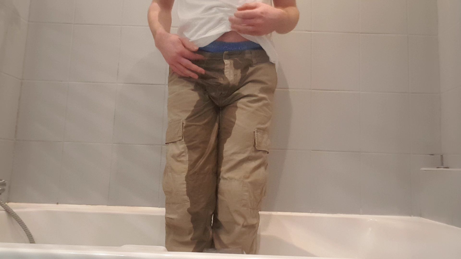 Pissing myself in cargo pants