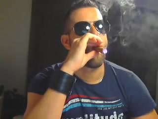 Handsome cigar smoker