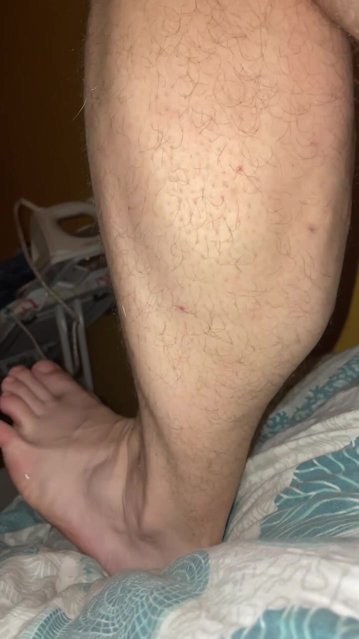 my friend huge calves