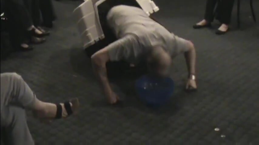 hypnotized man turns into a dog