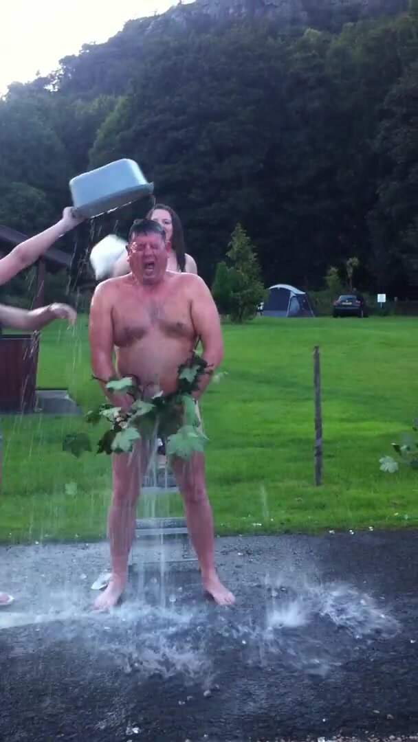 Dad Does the Naked Ice Bucket Challenge