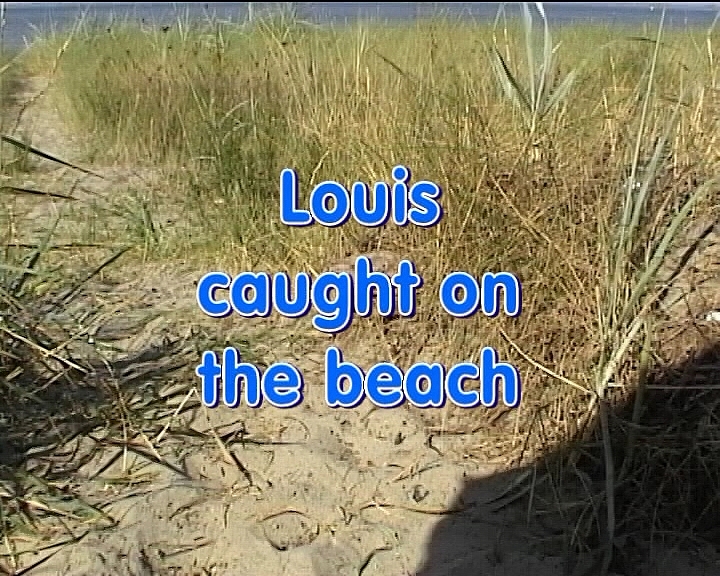 Louis is caught on the beach by a stranger
