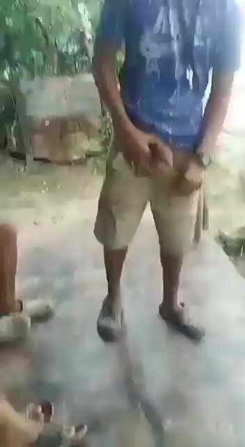 Straight guy flashes Big cock