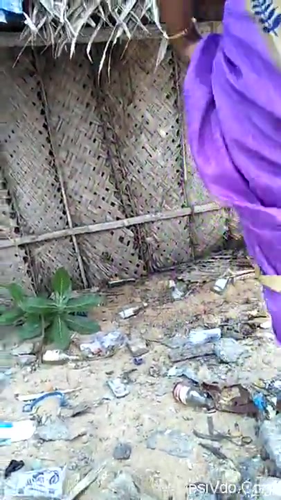 Mature Indian Lady Peeing Outside