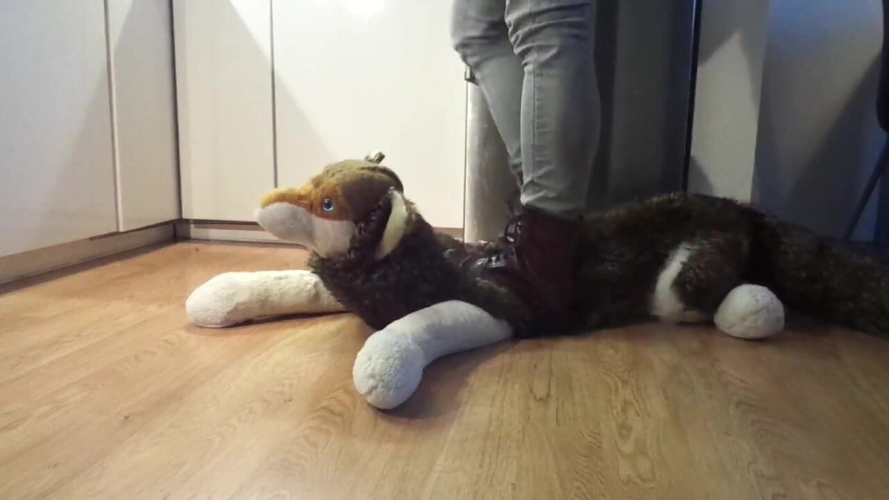 Undercover Ranger Boots stomp and trample huge plush