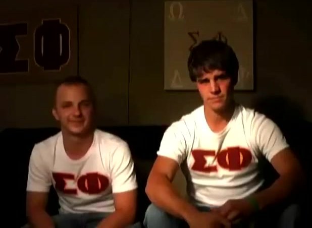 2 str8 frat boys play chicken game