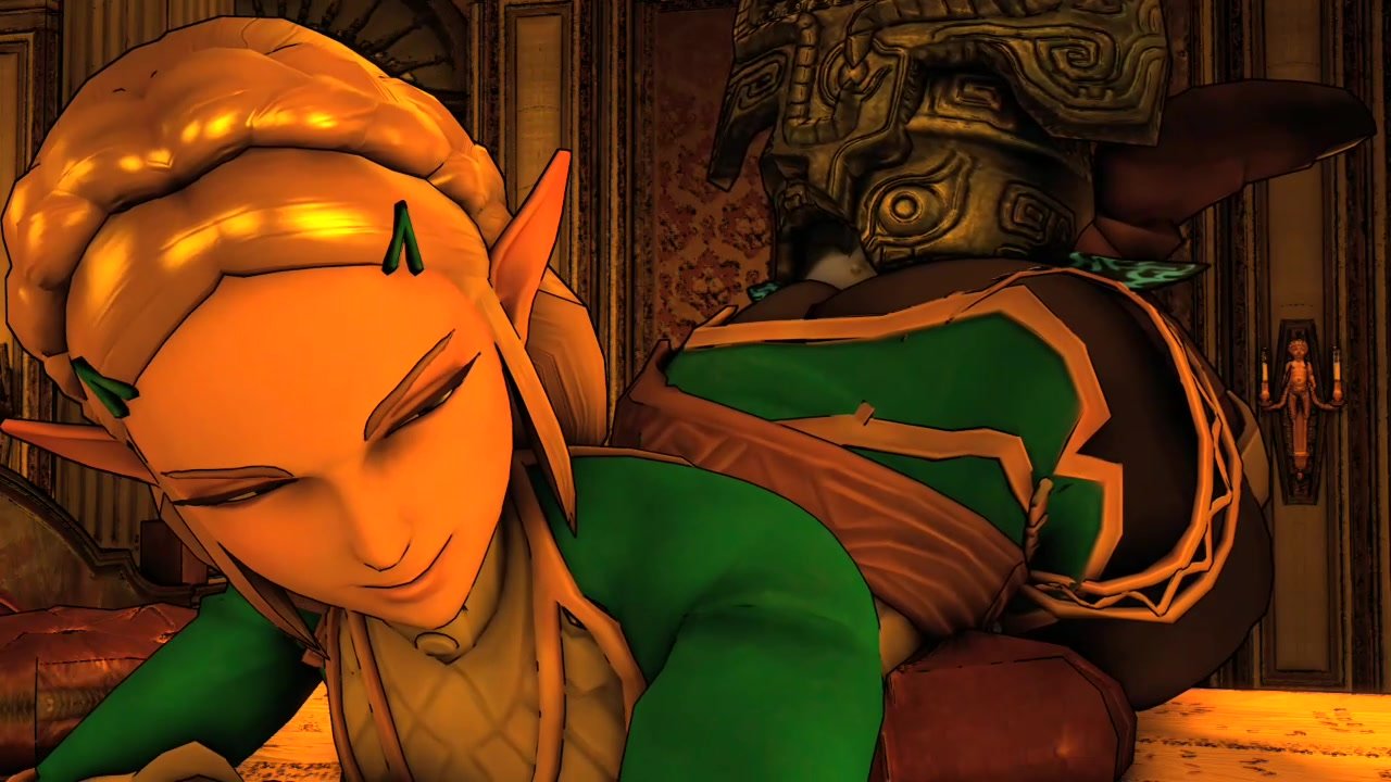 Zelda farting in Midna's face