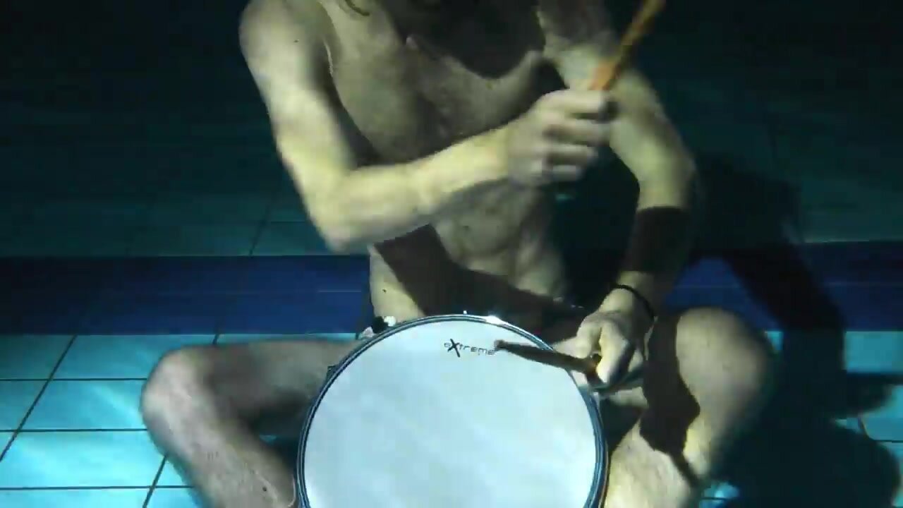 Underwater italian barefaced musician