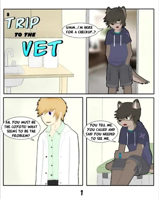 Anime Yaoi Furry Comic Porn - A Trip To the Vet (Gay Furry Comic) [Not Mine] - ThisVid.com