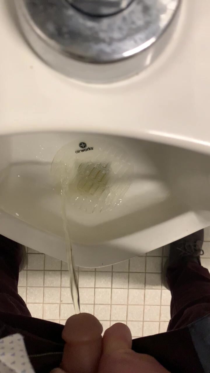 Rest stop urinal piss FTM
