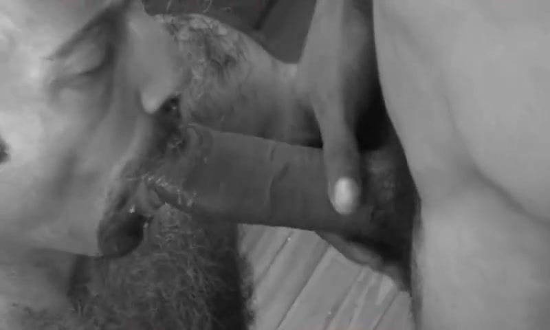 Horny Hairy Daddy sucks off and shoot his load