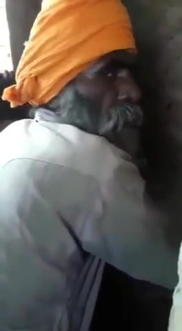 Indian grandpa fucked in public