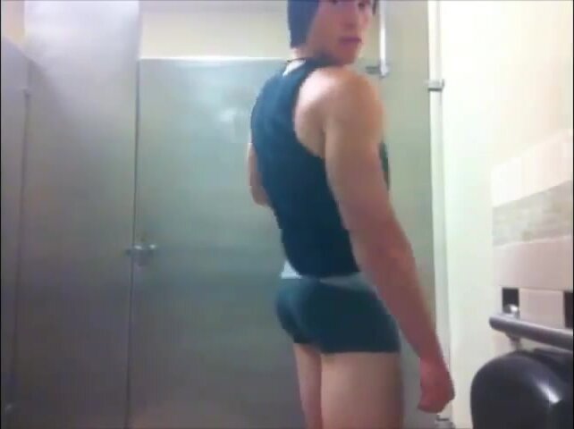 Jock modeling in underwear (no nudity)