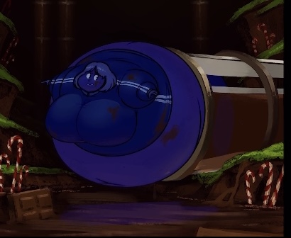 Violet stuck in a pipe inflation