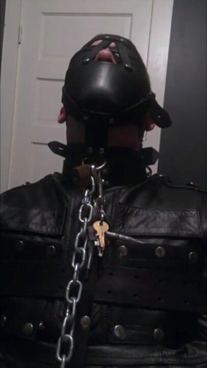 Gimp is Gagged, Muzzled, Straitjacketed and Jacked