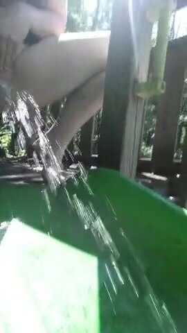 Playground slide piss