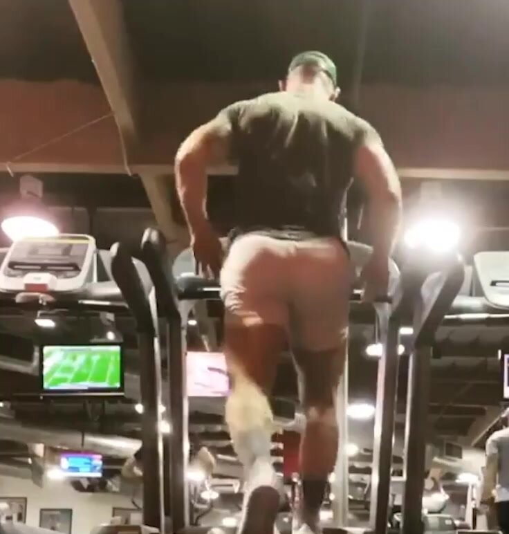 sexy guy on treadmill