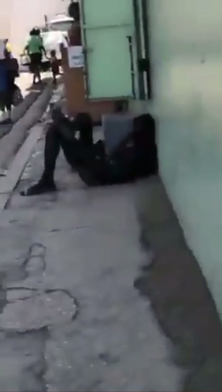 Homeless man masturbating in public