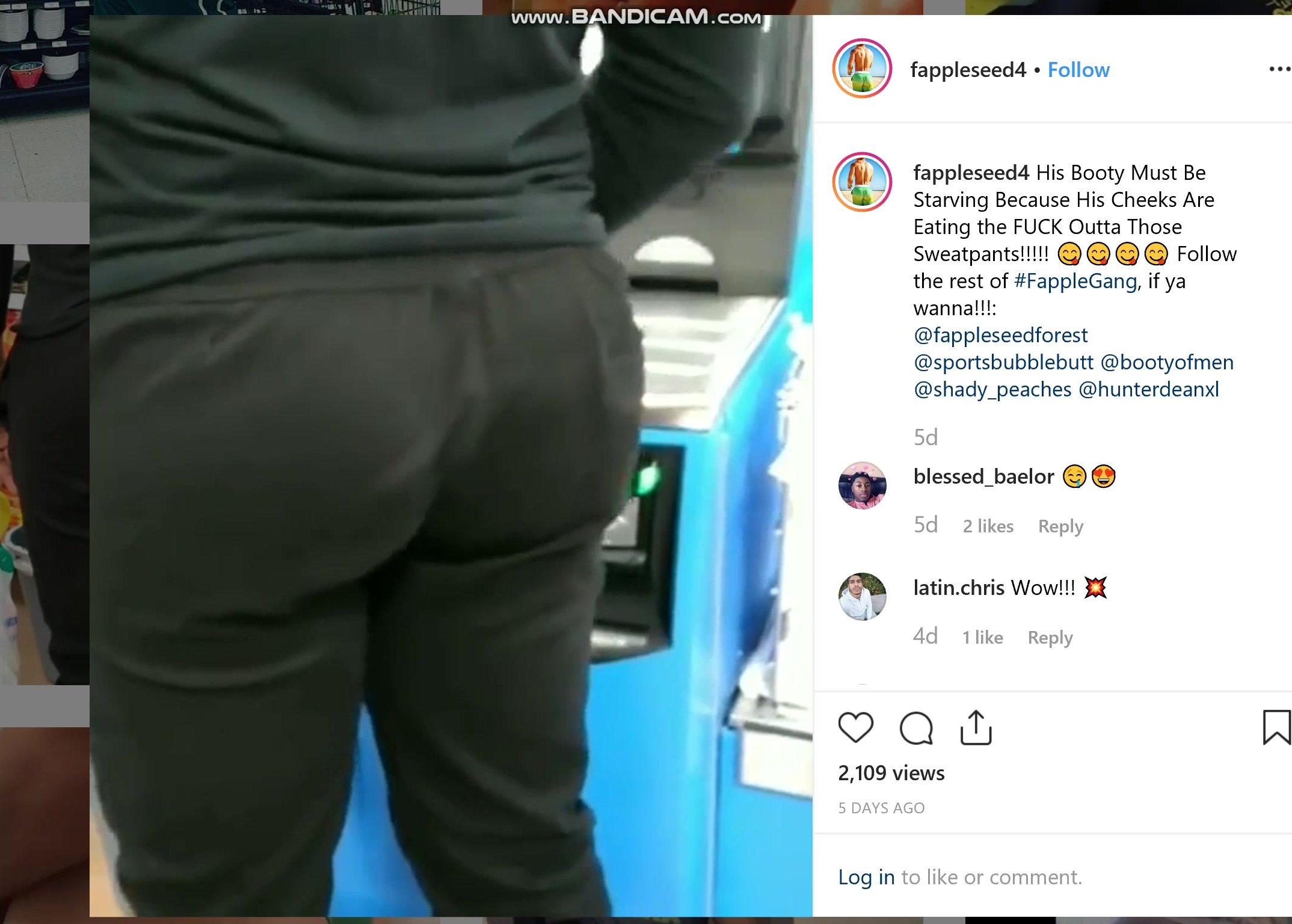 Thick butt dude at the self-checkout line