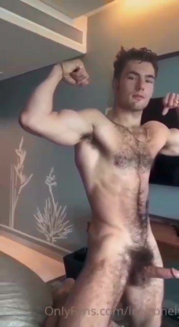 Hairy pits flexing and hard on