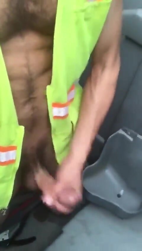 Construction worker bate in portajohn