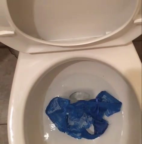 Pee on panties and flush