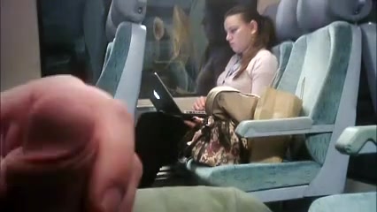 Watching a hot teen and jerking off in the train