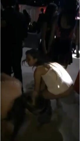 Girl get pantsed at a party