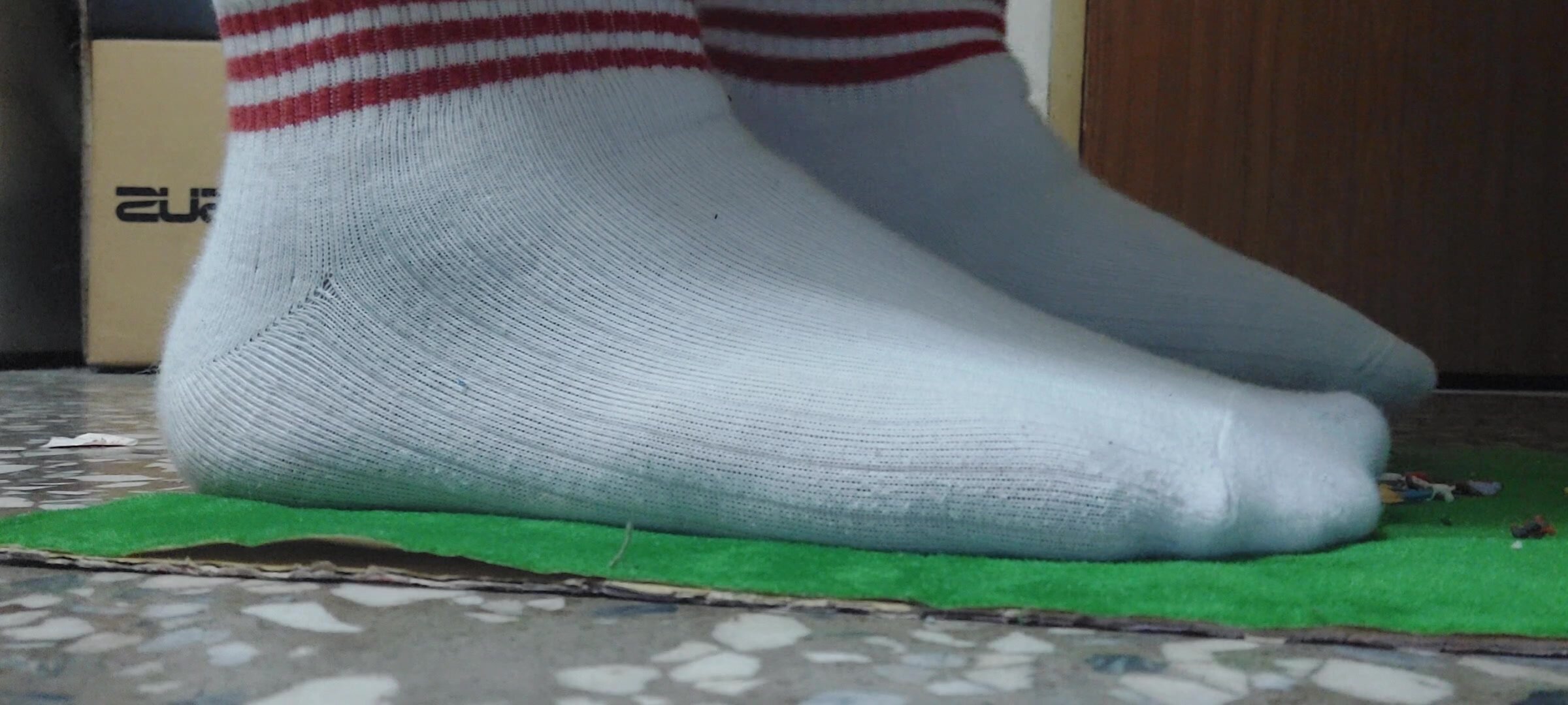 giant socks stomp tiny
