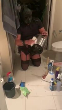 Sissy maid cleaning
