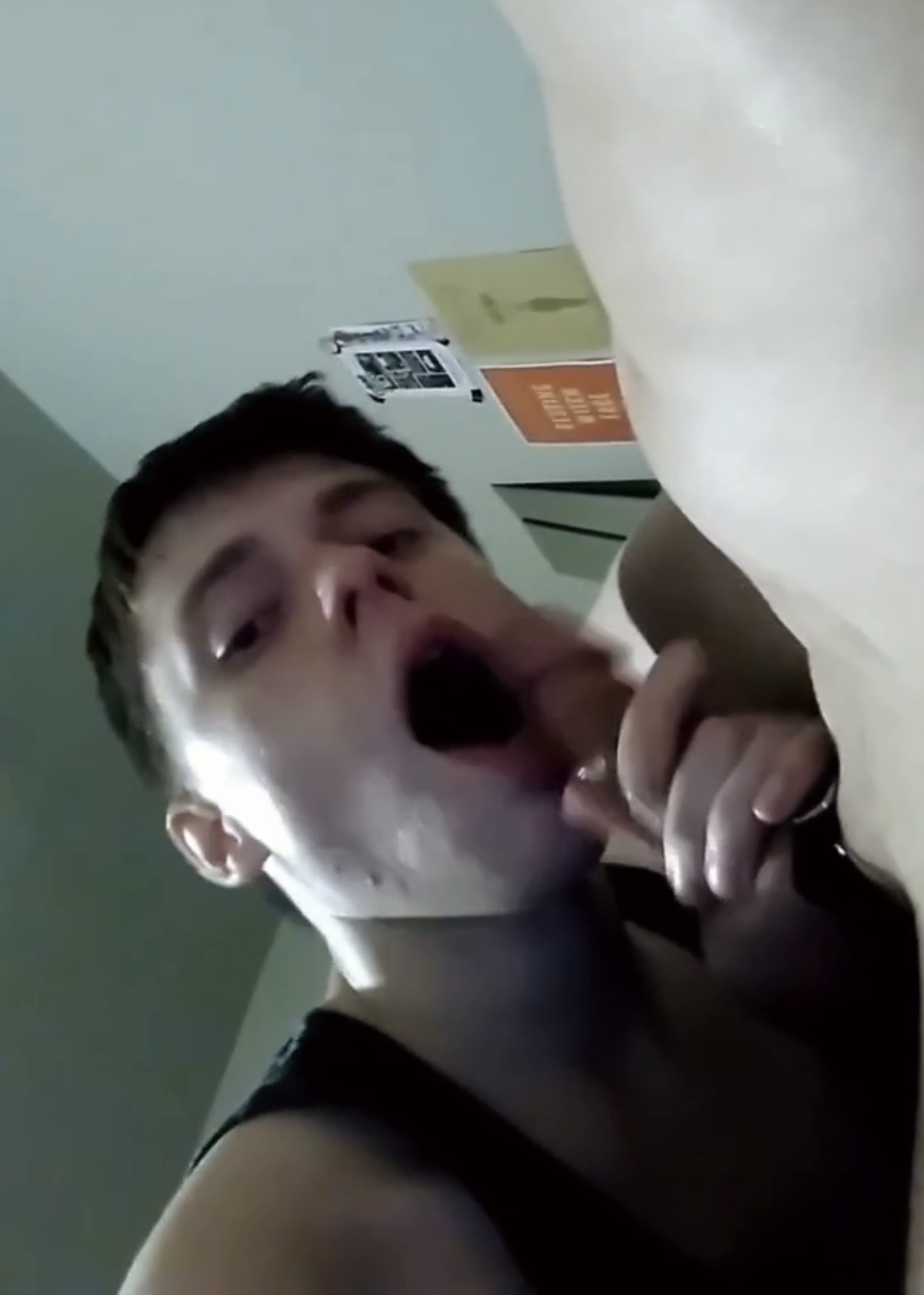 Twink loves sucking his horny straight friend’s cock