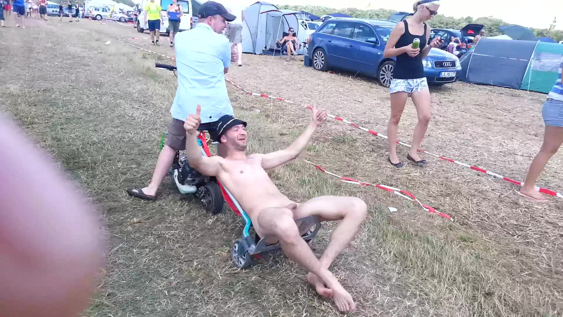 Naked at festival