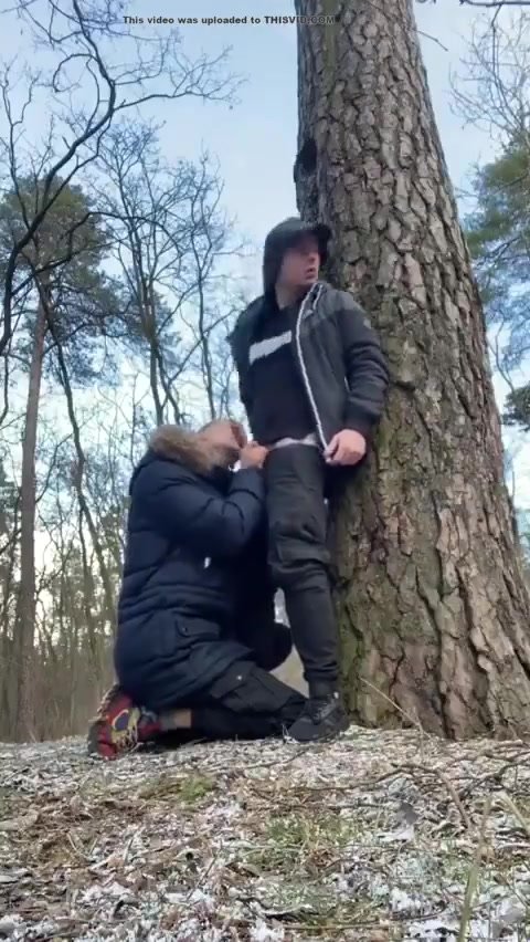 Lad In A Parka Sucks Off Another Lad