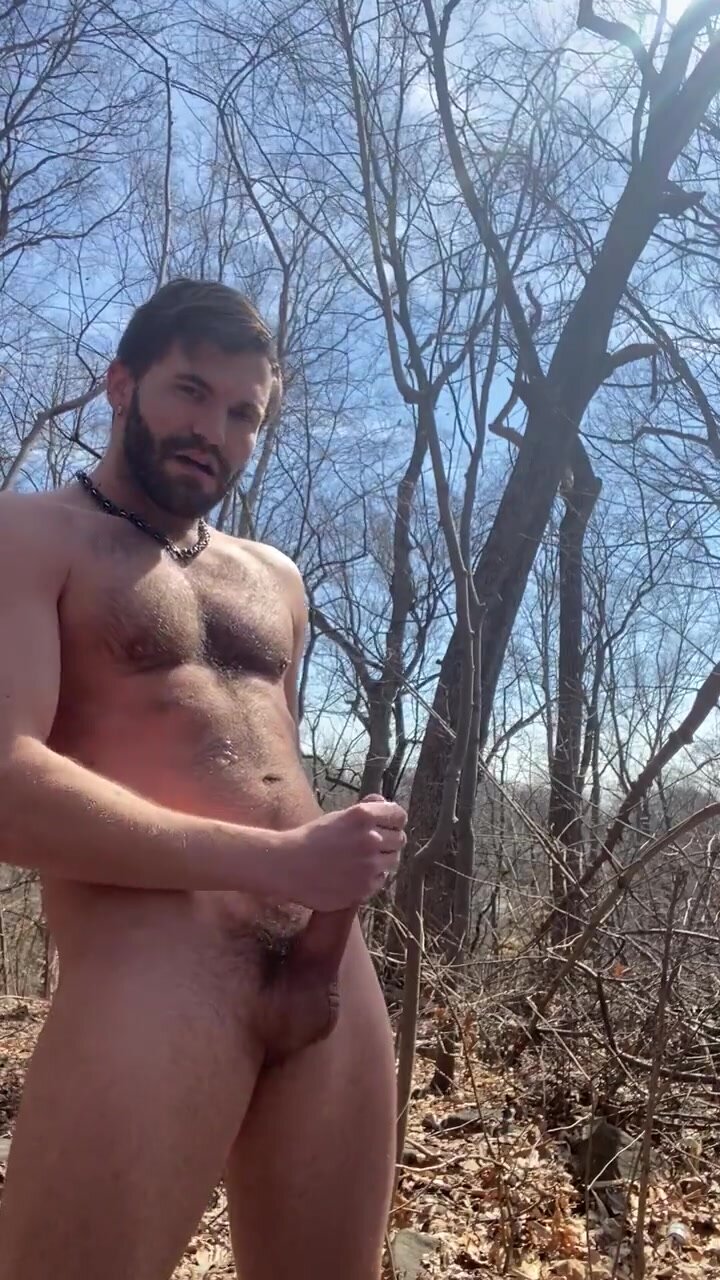 Naked pig launches cum geyser in park