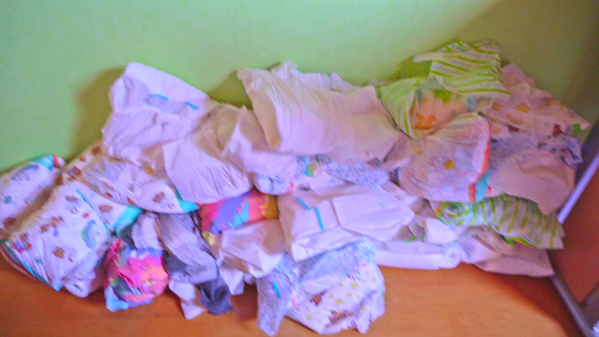 Big stack of wet/messy ABDL diapers, pants, ...