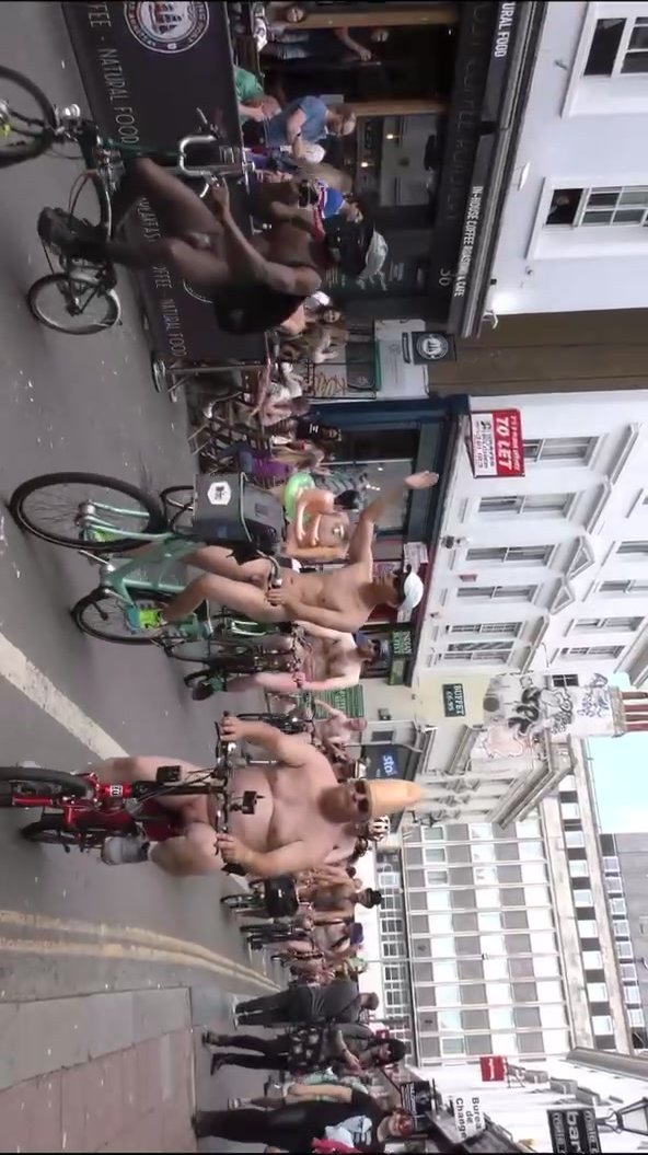 Bike riding naked