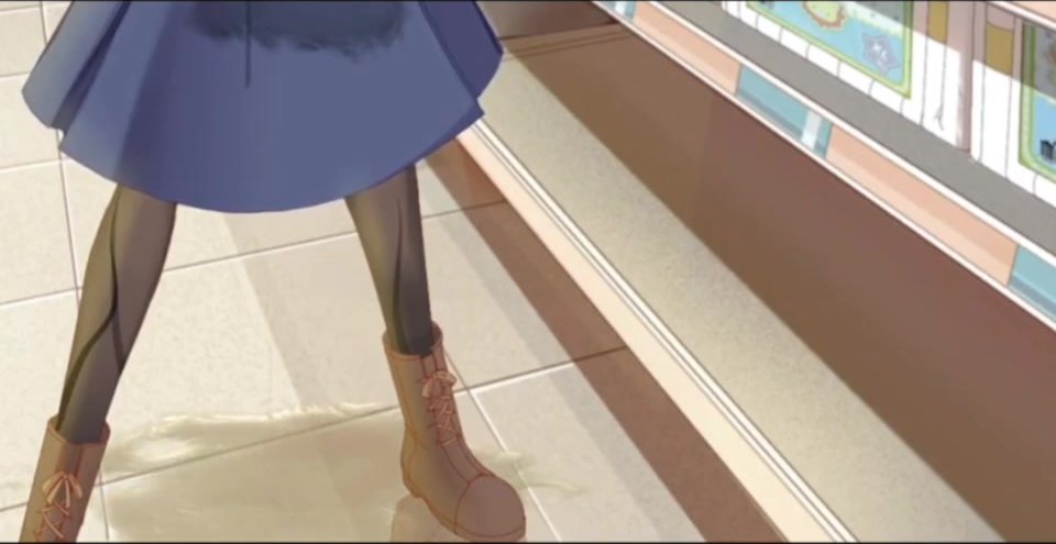 Saber Pees And Messes Herself In Public Store Animation