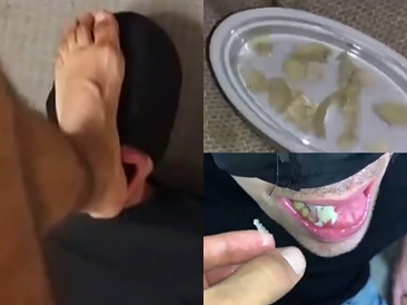 Sub Eats Master's Dead Foot Skin