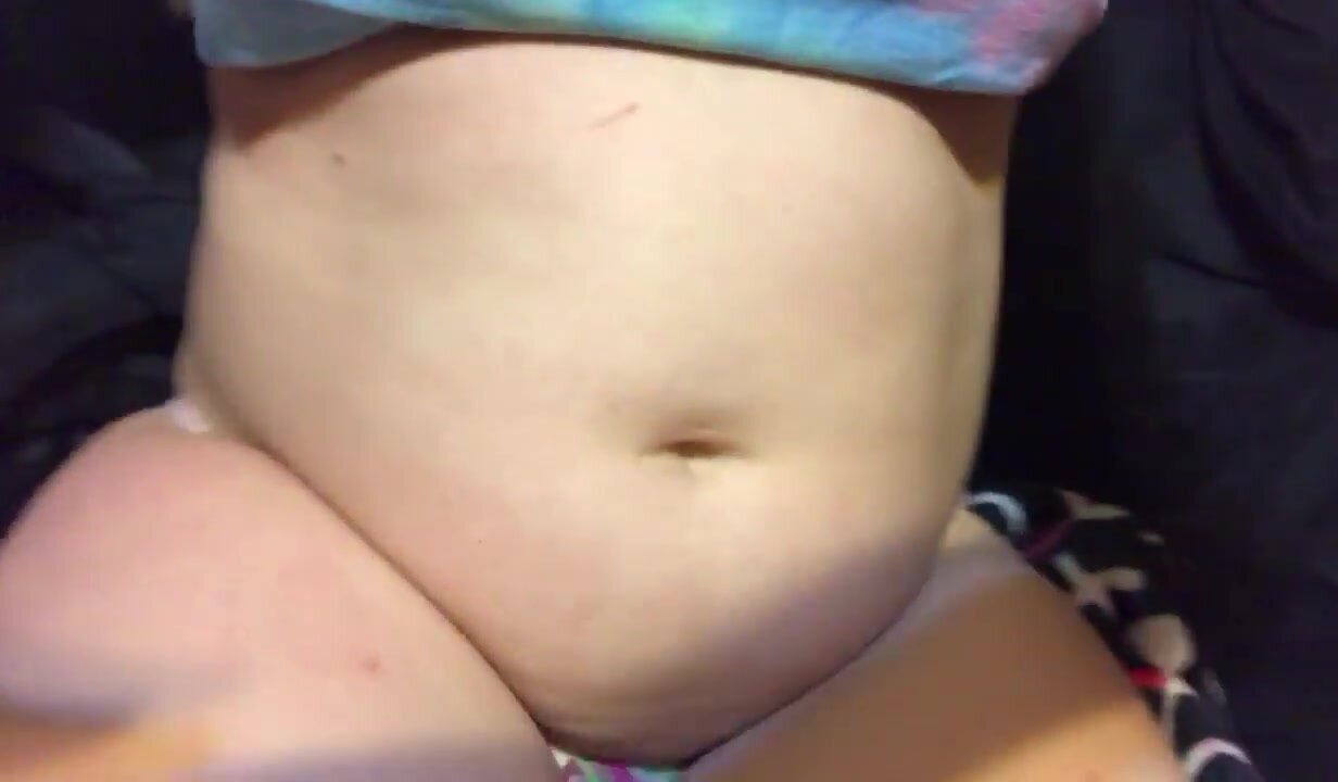 Jiggle fat belly chubby girl