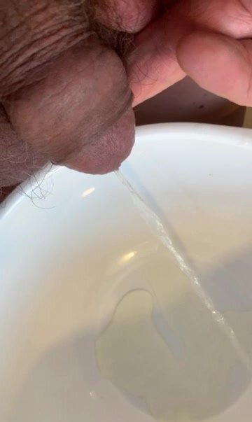 Me pissing in potty for my girlfriend to drink