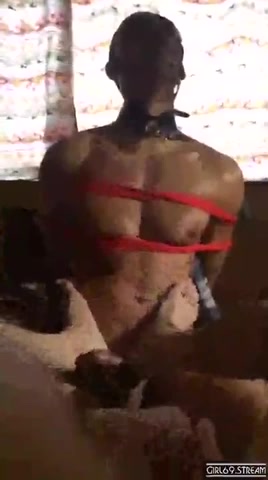 Asian slave play by master foot
