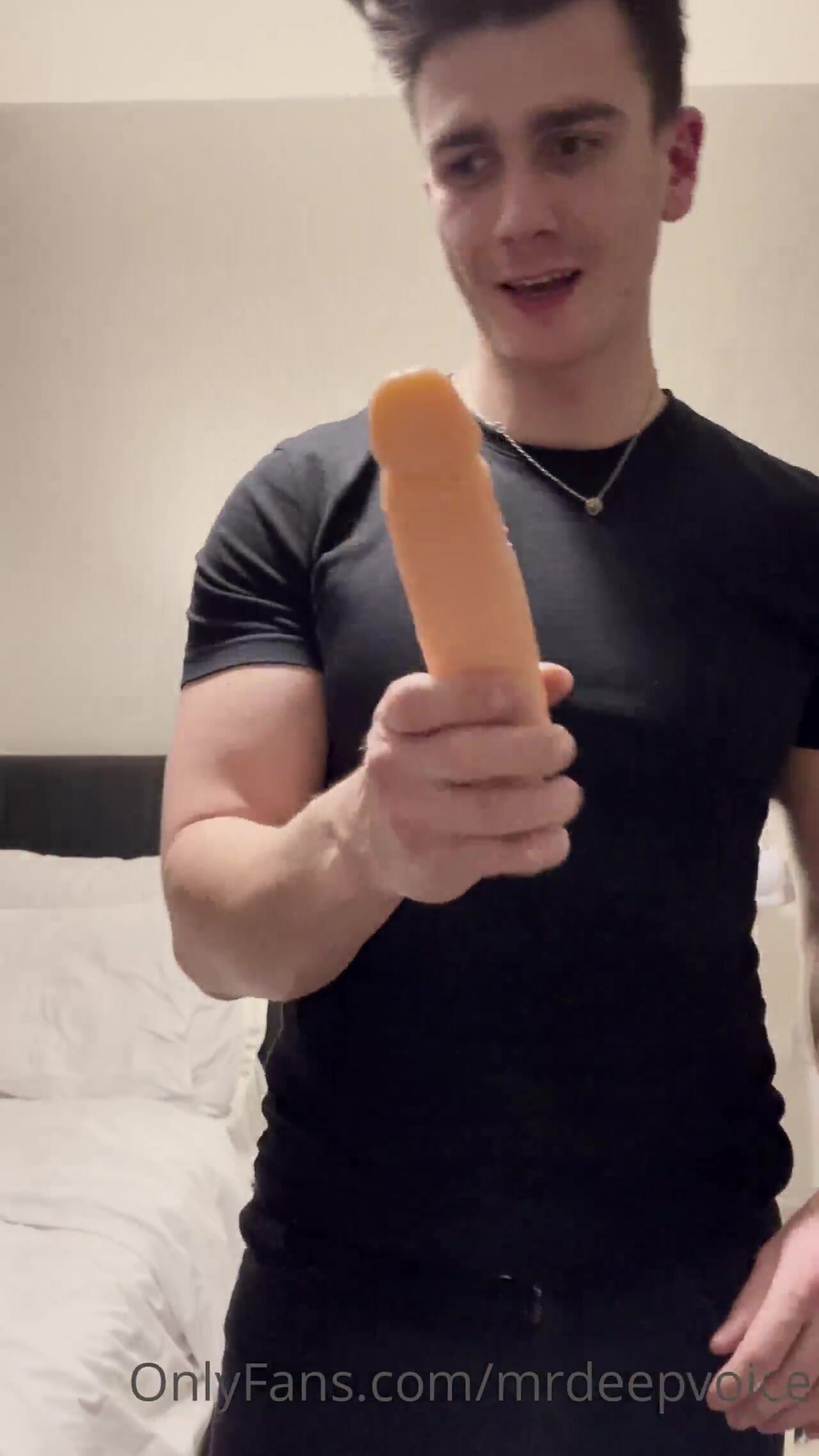 teen hunk fucks his dildo