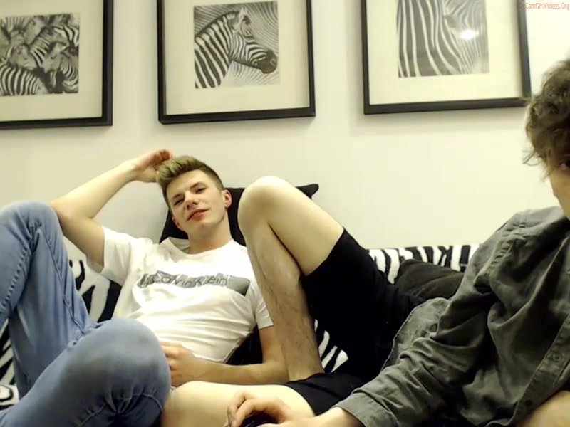 Friends jerking together on cam - video 2
