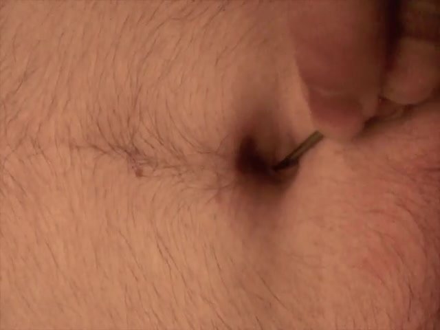 Piercing base of navel