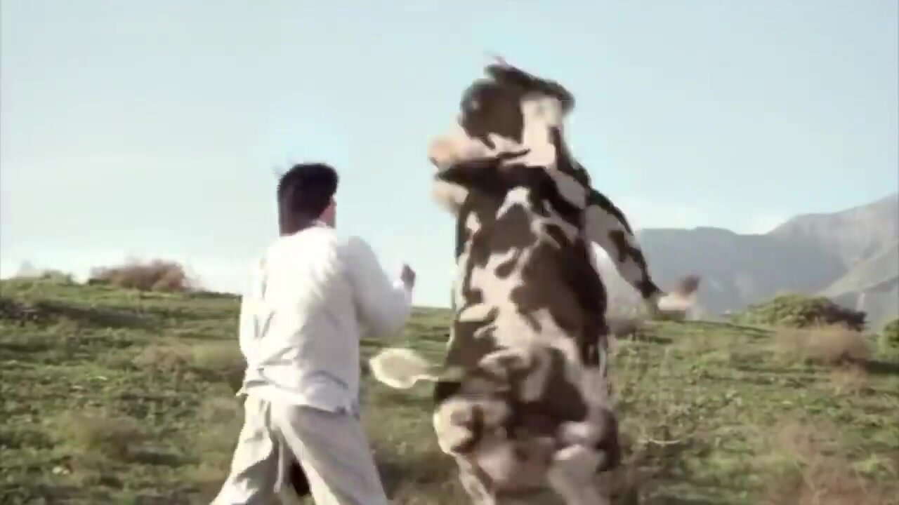 Funny Cow Fight Kung Fu Animal